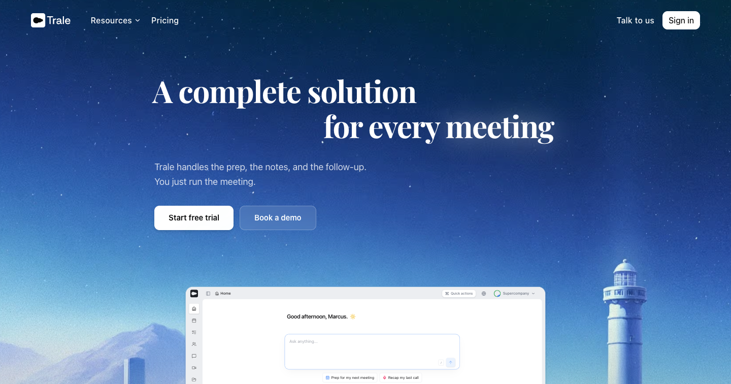 Trale AI | AI-Powered Meeting Notes & Follow-ups